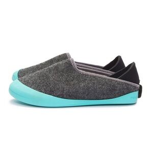 Mahabis Classic Gray Felt Shearling Detachable Slipper Women Size 40 EU 9 US 8.5